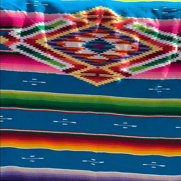 Vintage Mexican Serape Saltillo - Picture 2 of 3